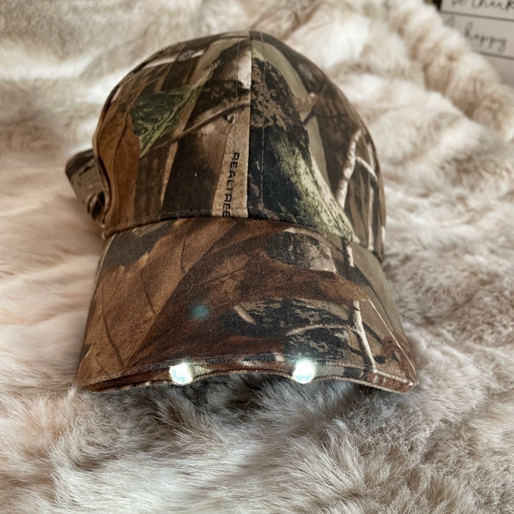 Eddie Bauer Camouflage Power Cap Vision Hat LED double Light Adjustable Strap